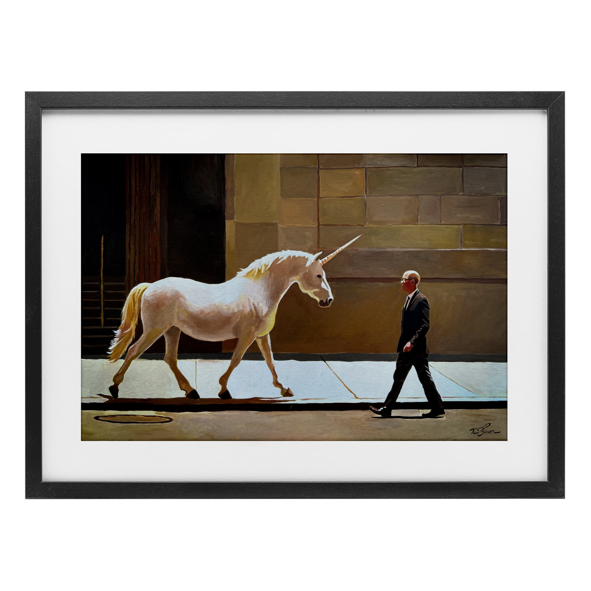 The Exception Proves The Rule Black Framed Print Under Glass, design by Keith Thomson