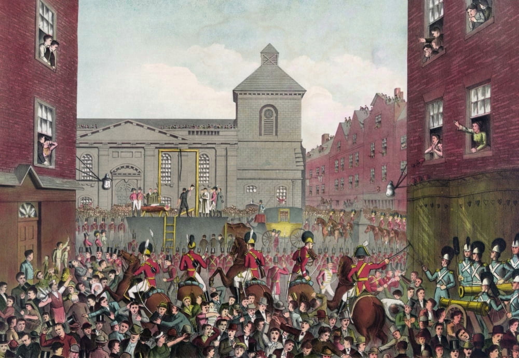 The Execution Of Robert Emmet Irish Nationalist Born 1778 Died September 20 1803 Canvas Art - Ken Welsh Design Pics (34 x 24)