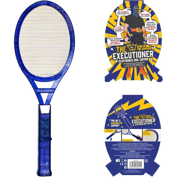 The Executioner Blue Fly Swatter Racket Mosquito Bug Zapper 50cm Long