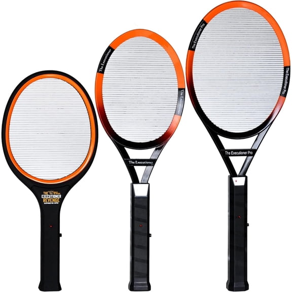 The Executioner Fly Killer Mosquito Swatter Racket Wasp Bug Zapper Indoor Outdoor Pack of 3 (Exe/Pro/Revenge)