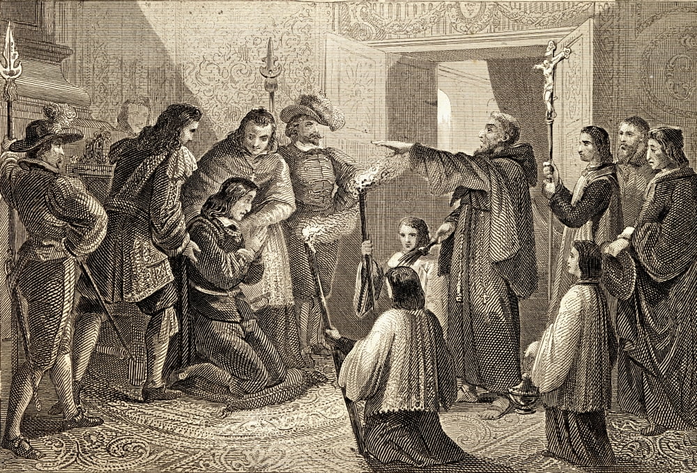 The Exorcism Of Carlos Ii Of Spain 1661-1700 Canvas Art - Ken Welsh Design Pics (18 x 12)