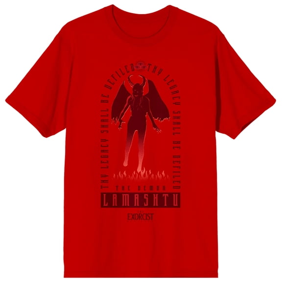 The Exorcist 2023 Thy Legacy Shall Be Defiled Crew Neck Short Sleeve Red Men's T-shirt-Small