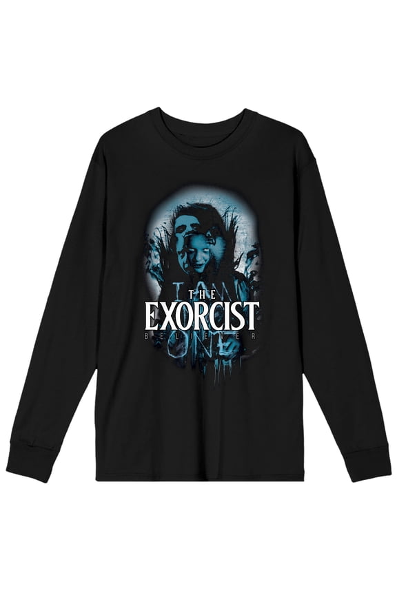 The Exorcist Believer I Am No One Crew Neck Long Sleeve Black Adult Tee
-Medium