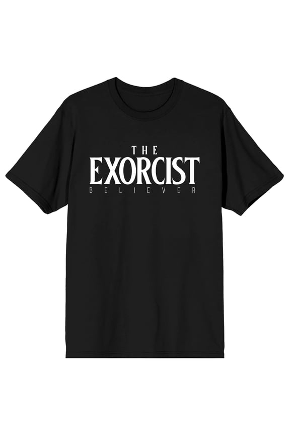 The Exorcist Believer Logo Crew Neck Short Sleeve Men's Black T-shirt
-Large