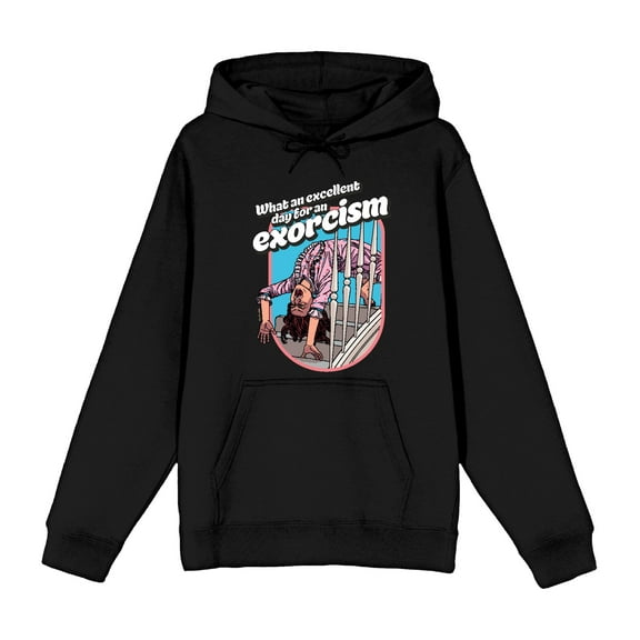 The Exorcist Excellent Day For An Exorcism Adult Black Long Sleeve Hoodie-XS