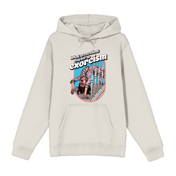 The Exorcist Excellent Day For An Exorcism Adult Sand Long Sleeve Hoodie-XL