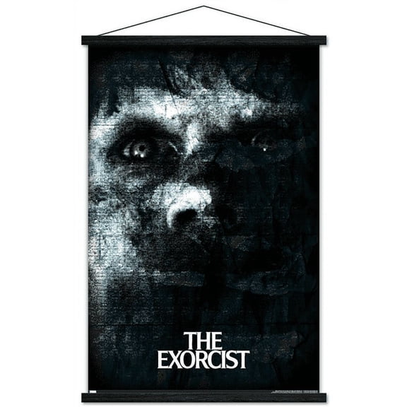 The Exorcist - Face Wall Poster with Wooden Magnetic Frame, 22.375" x 34"
