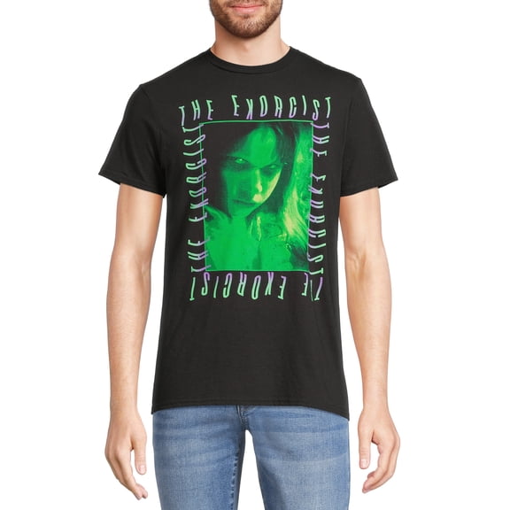 The Exorcist Horror Men's & Big Men's Glow Graphic T-Shirt
