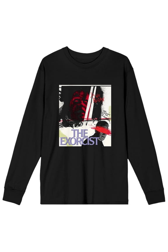 The Exorcist I'm not Regan Lankester Merrin Men's Black Long Sleeve Shirt-Small
