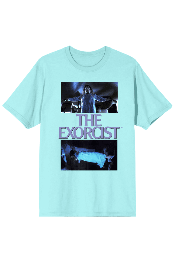The Exorcist Photo Art Composition Crew Neck Short Sleeve Celadon Women's T-shirt-XXL