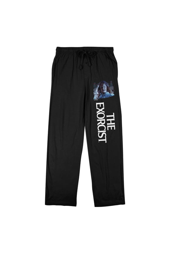 The Exorcist Possessed Regan Men's Black Sleep Pajama Pants-Medium
