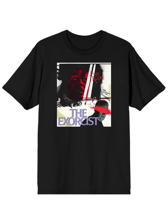 The Exorcist Poster Art Men's Black T-shirt-XXL
