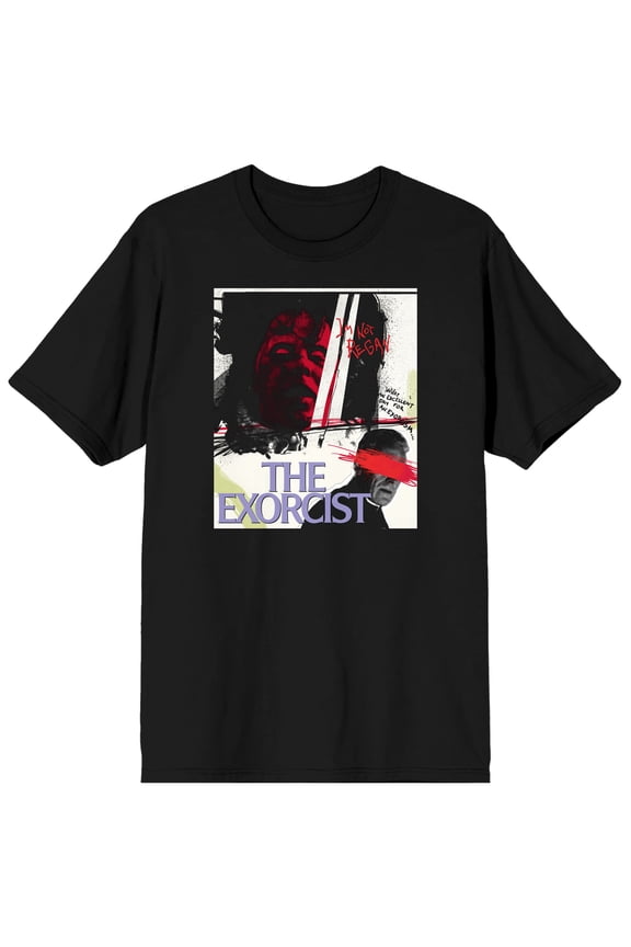 The Exorcist Poster Art Men's Black T-shirt-XXL