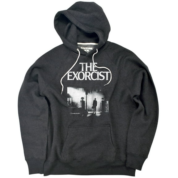 The Exorcist Poster Unisex Adult Slim Fit Pull-Over Heather Hoodie, Charcoal, Small