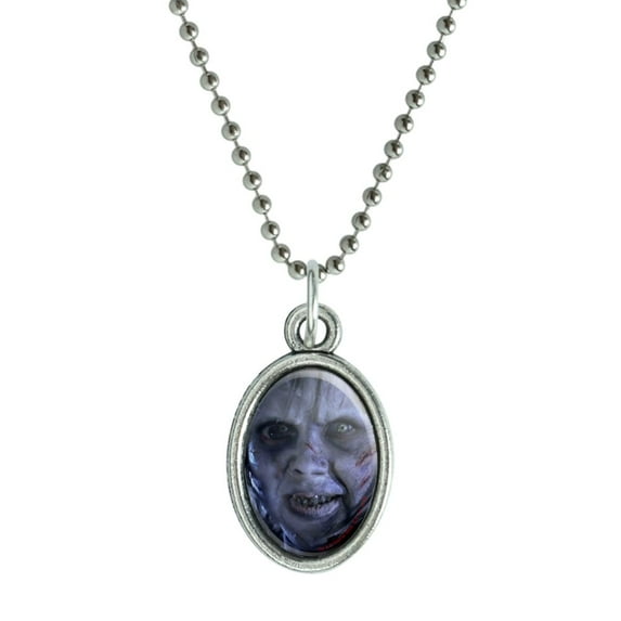 The Exorcist Regan Character Antiqued Oval Charm Pendant with Chain