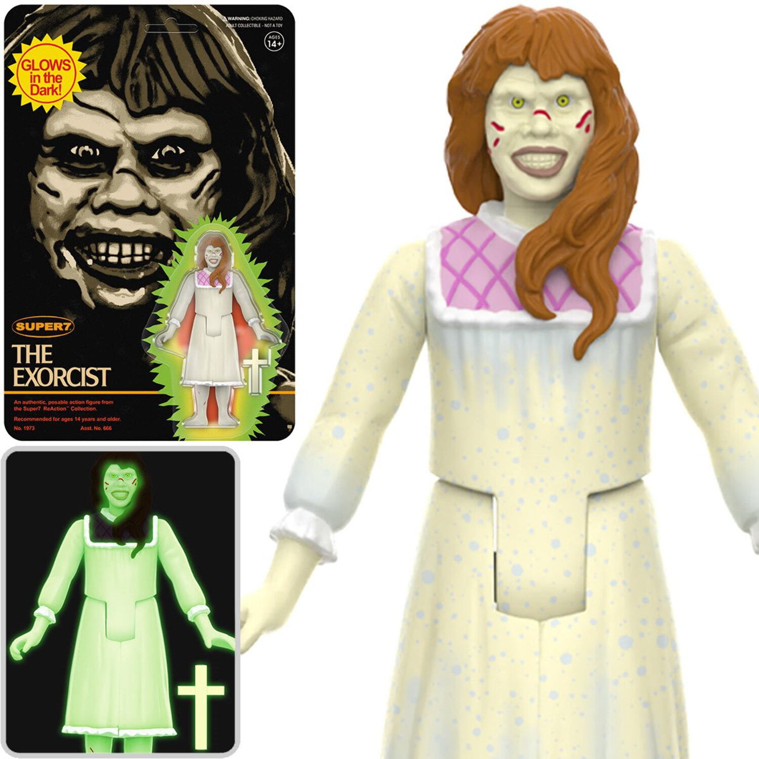 The Exorcist Regan (Monster Glow) 3 3/4-Inch ReAction Figure
