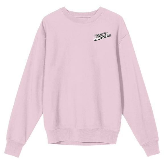 The Exorcist Regan Upside Down Crawl Crew Neck Long Sleeve Cradle Pink Adult Sweatshirt-Large