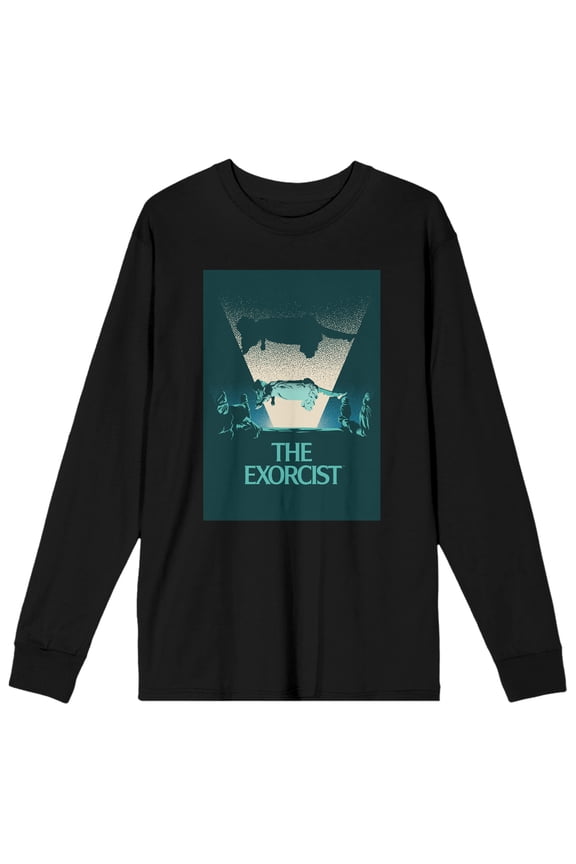 The Exorcist Regan floating Men's Black Long Sleeve Shirt-XL