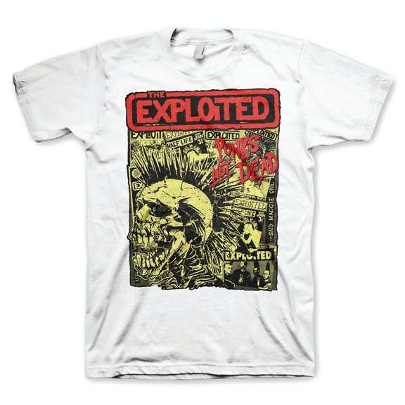 The Exploited Men's Punks Not Dead T-Shirt White 3XL