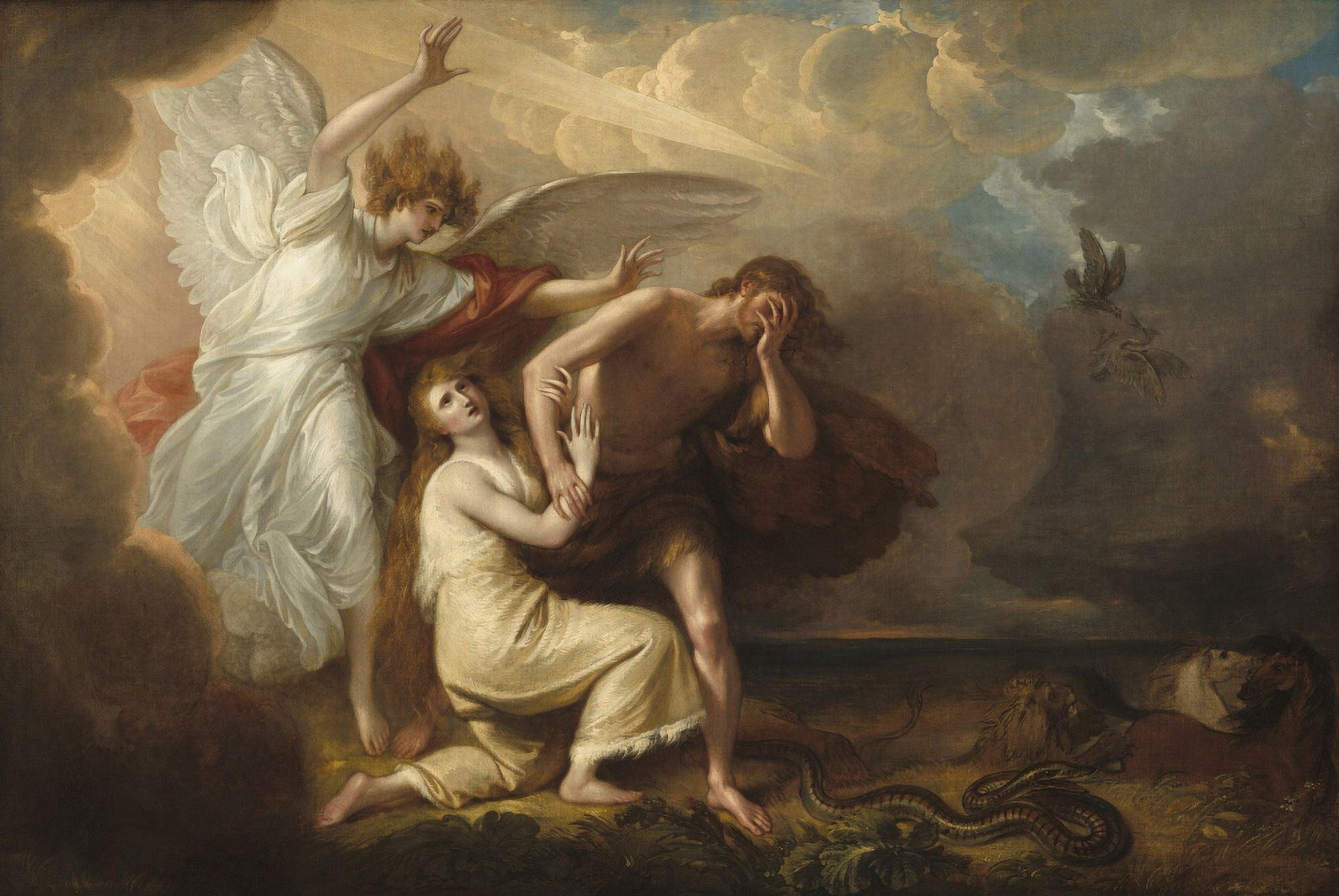 The Expulsion Of Adam And Eve From Paradise Canvas Art -  (24 x 18)
