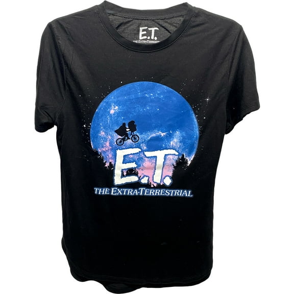 The Extra Terrestrial Womens (Junior's) Black E.T. Tee Shirt T-Shirt Large