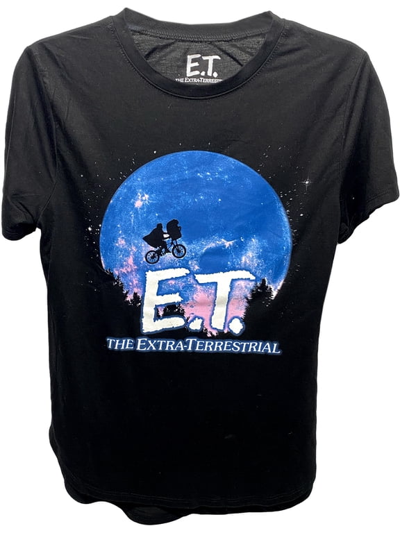 The Extra Terrestrial Womens (Junior's) Black E.T. Tee Shirt T-Shirt Medium