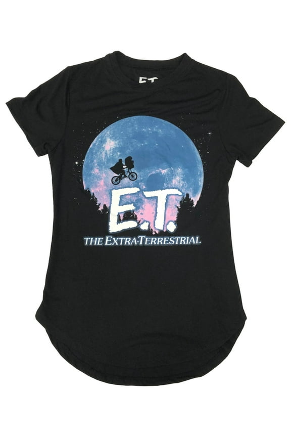 The Extra Terrestrial Womens (Junior's) Black E.T. Tee Shirt T-Shirt Small