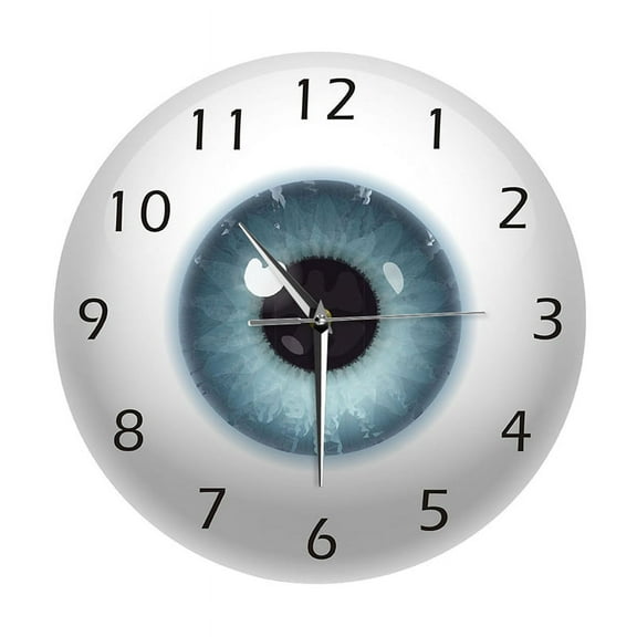 The Eye Eyeball with Beauty Contact Pupil Core Sight View Ophthalmology Mute Wall Clock Optical Store Novelty Wall Watch