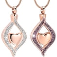 thumbnail image 1 of The Eye of My Heart Keepsake Memorial Jewelry 925 Sterling Silver / Stainless Steel Cremation Jewelry for Ashes Heart /Dog paw Urn Necklace for Women Men Mom Pendant, 1 of 6