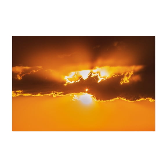 The Eye Of God - Redondo Beach California Photography Sunset Nature Scenic Skyline Minimalist Abstract Summer Unframed Wall Art Print 32 x 48 inches