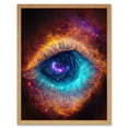 thumbnail image 1 of The Eye Of God Vibrant Luminescent Space Nebula All Seeing Art Print Framed Poster Wall Decor 12x16 inch, 1 of 5