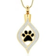 thumbnail image 1 of The Eye of My Heart Cremation Urn Necklace Keepsake / Human & Pet Paw Print Urn Necklace Dog/Cat Paw Memorial Urn Jewelry, 1 of 7