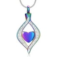 thumbnail image 1 of The Eye of My Heart Cremation Urn Necklace Keepsake / Human & Pet Paw Print Urn Necklace Dog/Cat Paw Memorial Urn Jewelry, 1 of 7