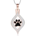 thumbnail image 1 of The Eye of My Heart Urn Necklace Keepsake Paw Print Cremation Jewelry Memorial Urn Jewelry Stainless Steel Urn Necklace, 1 of 7