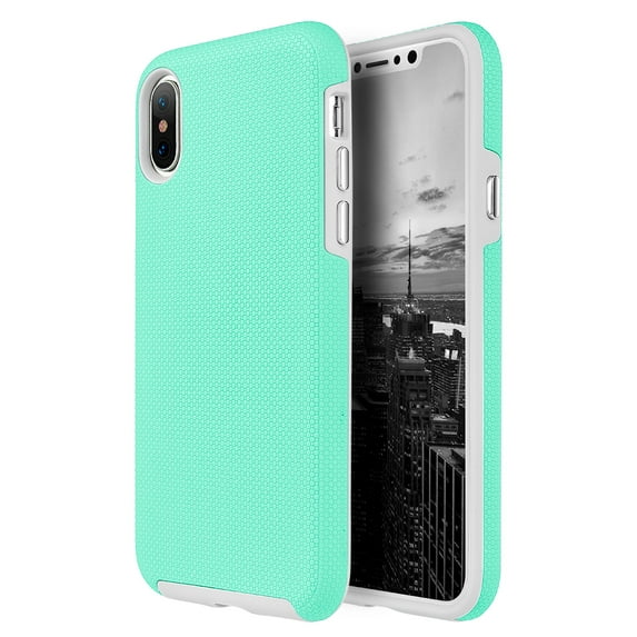 The Ezpress Anti-slip Hybrid Case For Iphone Xs X - Teal