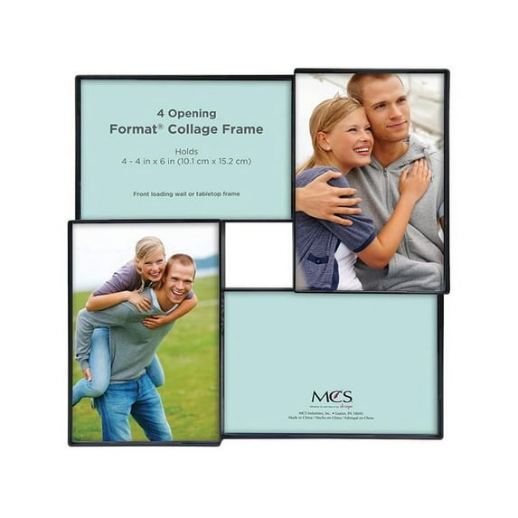 The FORMAT FRONT-LOAD 4-opening Collage Black 4x6 frame - 4x6