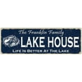 thumbnail image 1 of The FRANKLIN Family Lake House Sign 8x24 Metal Fishing Cabin Decor 108240101236, 1 of 1