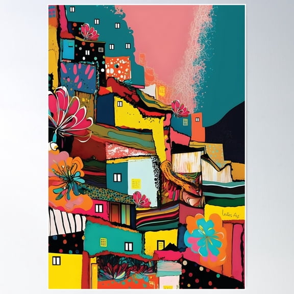 The Fabelas Of Brazil Poster Wall Art, Modern Wall Decor For Living Room Bedroom, 8x12 UNFRAMED