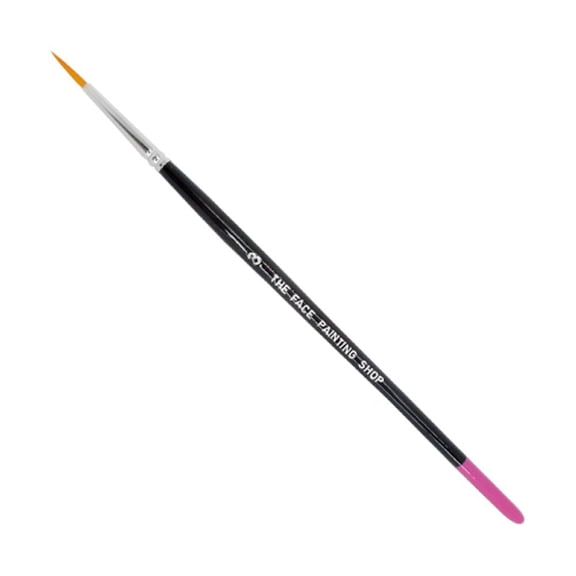 The Face Painting Shop Brush - Round 3, Professional Face Painting Brush, Sleek ink Tipped Wooden Handle and Synthetic Bristles