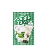 The Face Shop Herb Day Soothe and Glow Set with Herb Day Cleansing Foam plus two aloe face masks.