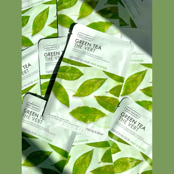 The Face Shop Real Nature Face Mask Green Tea Pack of 5
