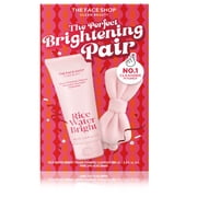 The Face Shop Rice Water Bright Brightening Set With Foaming Facial Cleanser, Hydrating Korean Face Wash, 150ml with Bonus Plush Headband