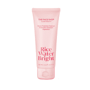 The Face Shop Rice Water Bright Vegan Foaming Cleanser, Hydrating Korean Face Wash for All Skin Types, 5 fl. oz.
