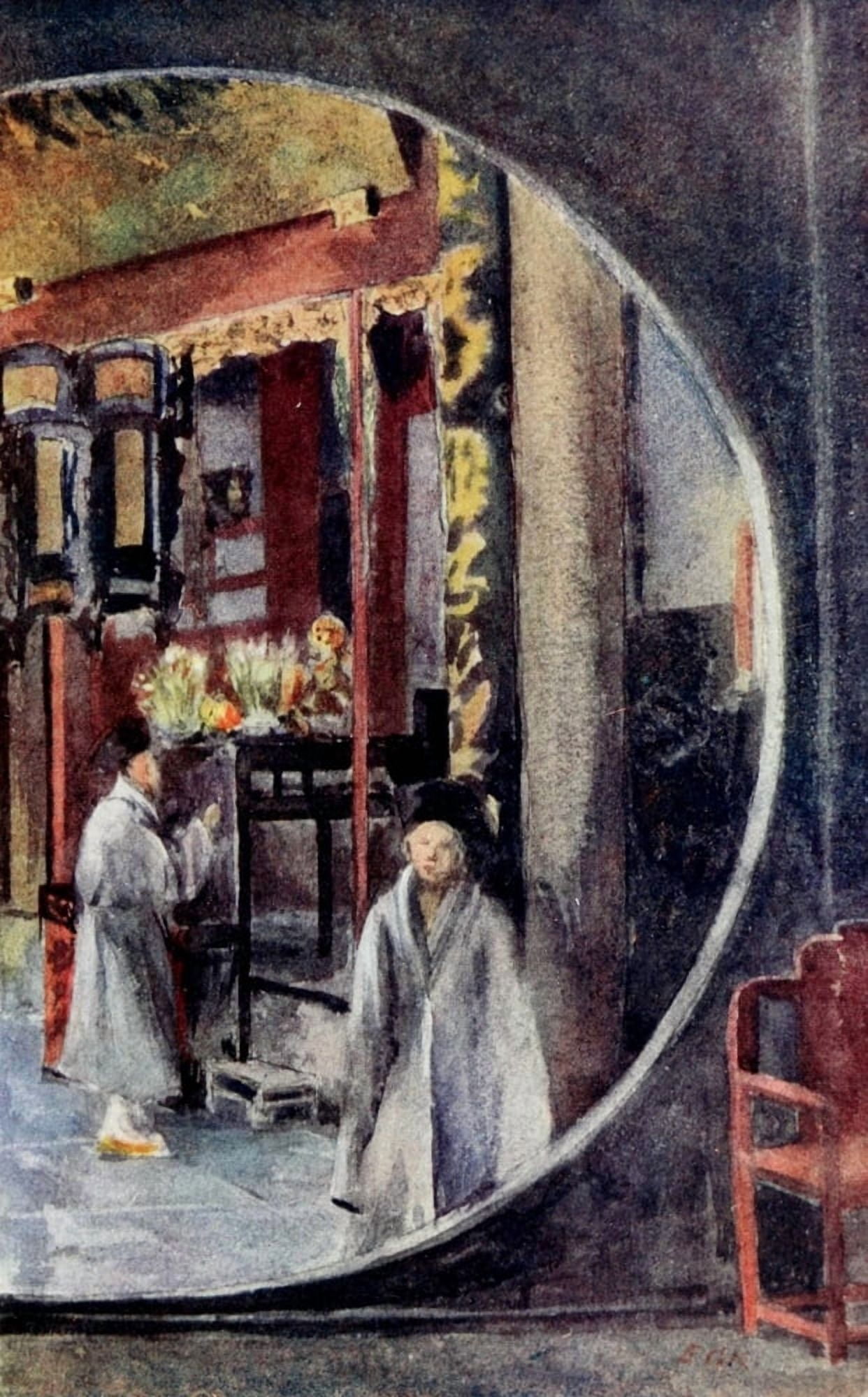 The Face of China 1909 Buddhist monastery Canvas Art - Emily G Kemp (18 x 24)