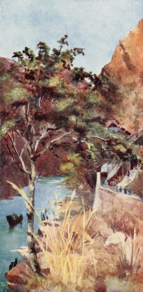 The Face of China 1909 Cormorants on the Cormorant river Canvas Art - Emily G Kemp (24 x 36)