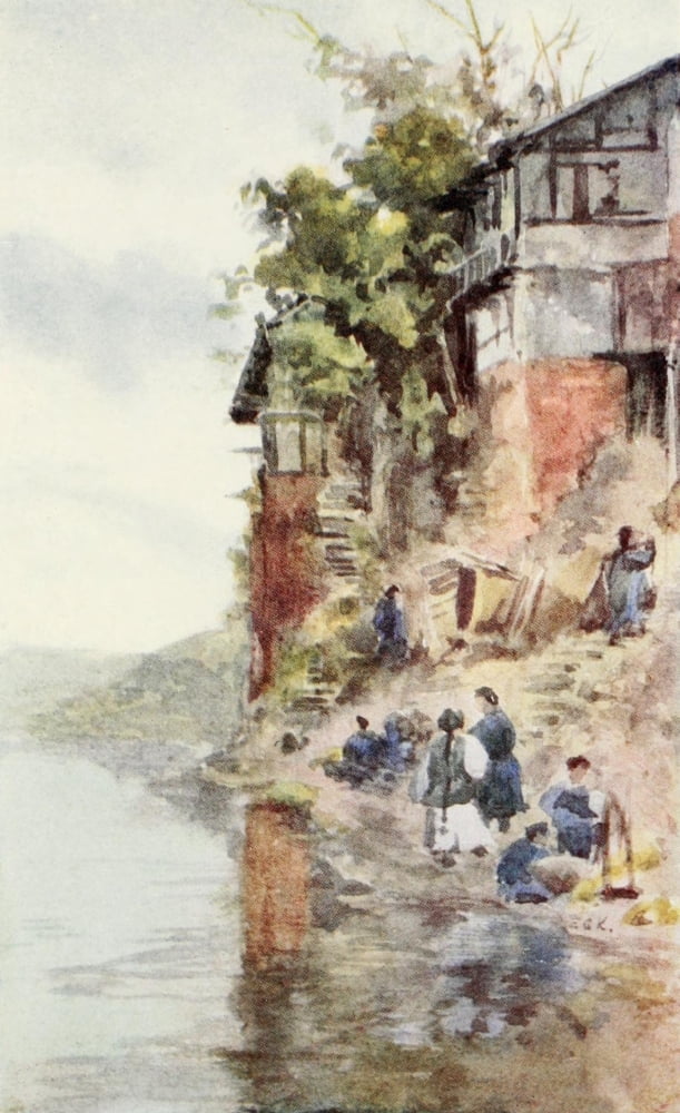 The Face of China 1909 House on Min river Canvas Art - Emily G Kemp (24 x 36)