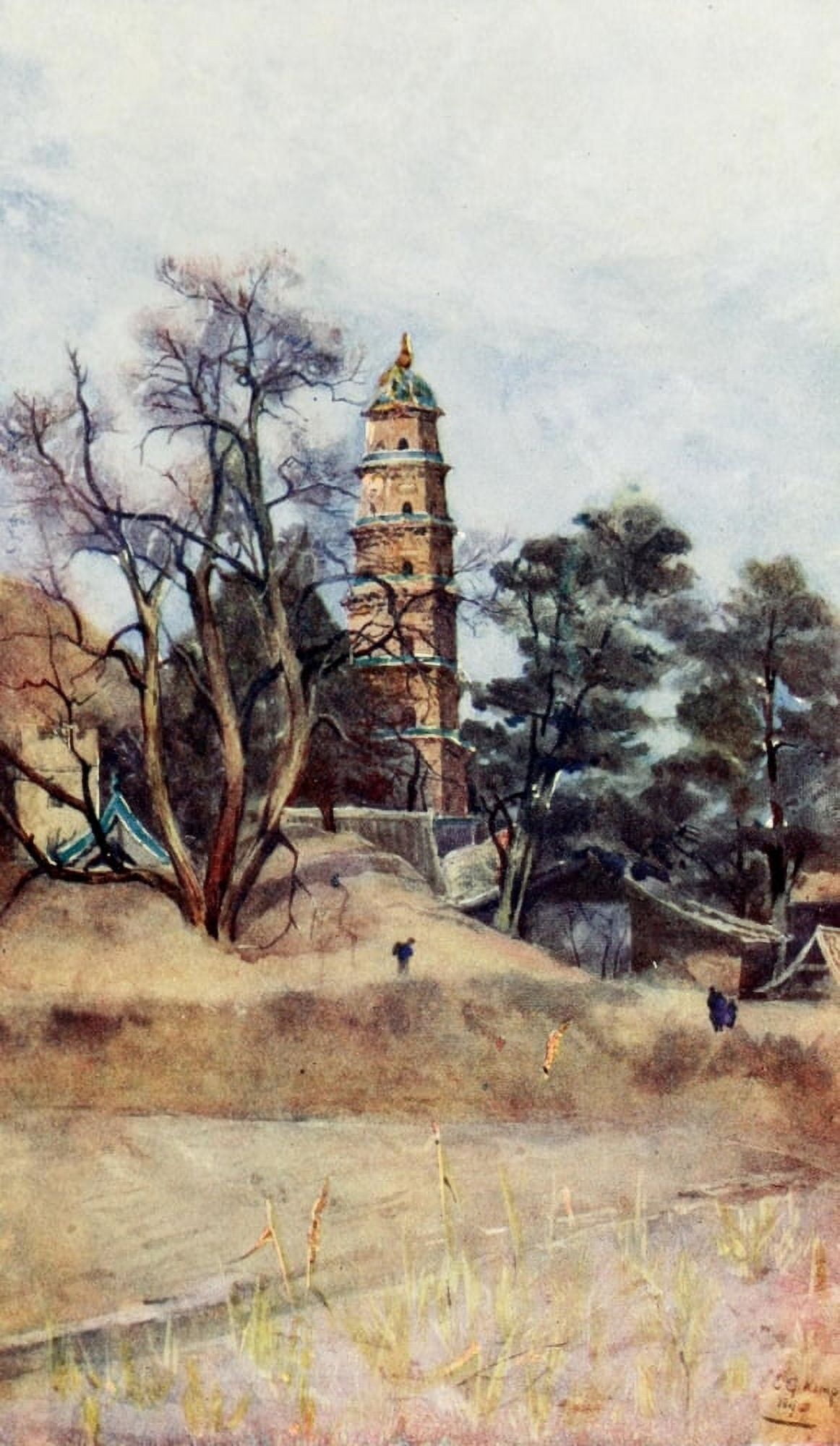 The Face of China 1909 Pagoda Canvas Art - Emily G Kemp (24 x 36)