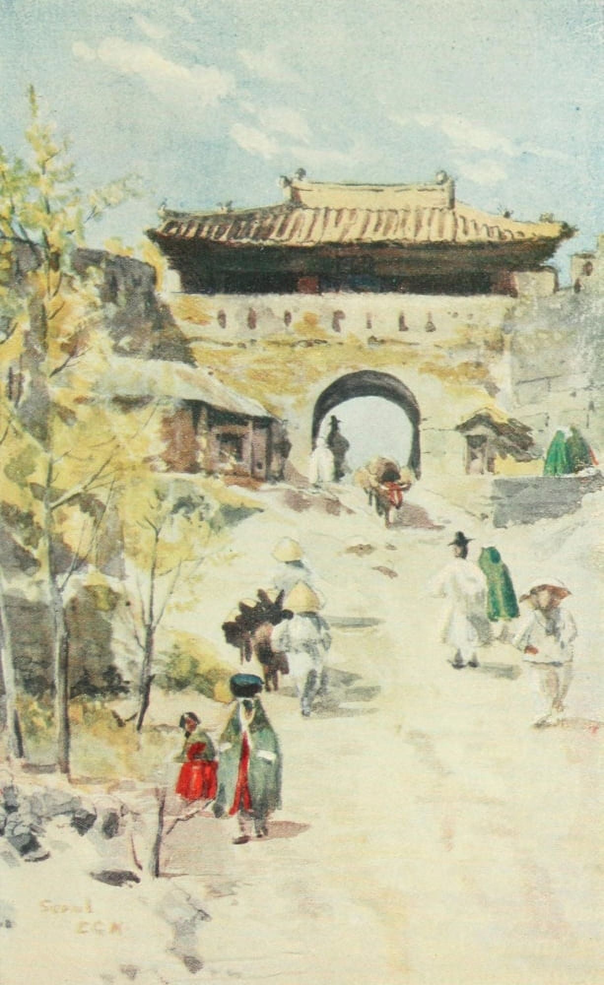 The Face of Manchuria Korea 1911 Canvas Art - Emily G Kemp (18 x 24)
