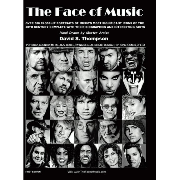 The Face of Music: Over 300 Hand Drawn Portraits of Music's Most Significant Icons of the 20th Century Complete wit, (Hardcover)