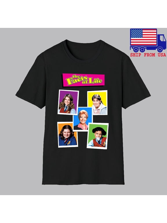 The Facts Of Life Retro TV Show Men's Black T-shirt Size S-5XL